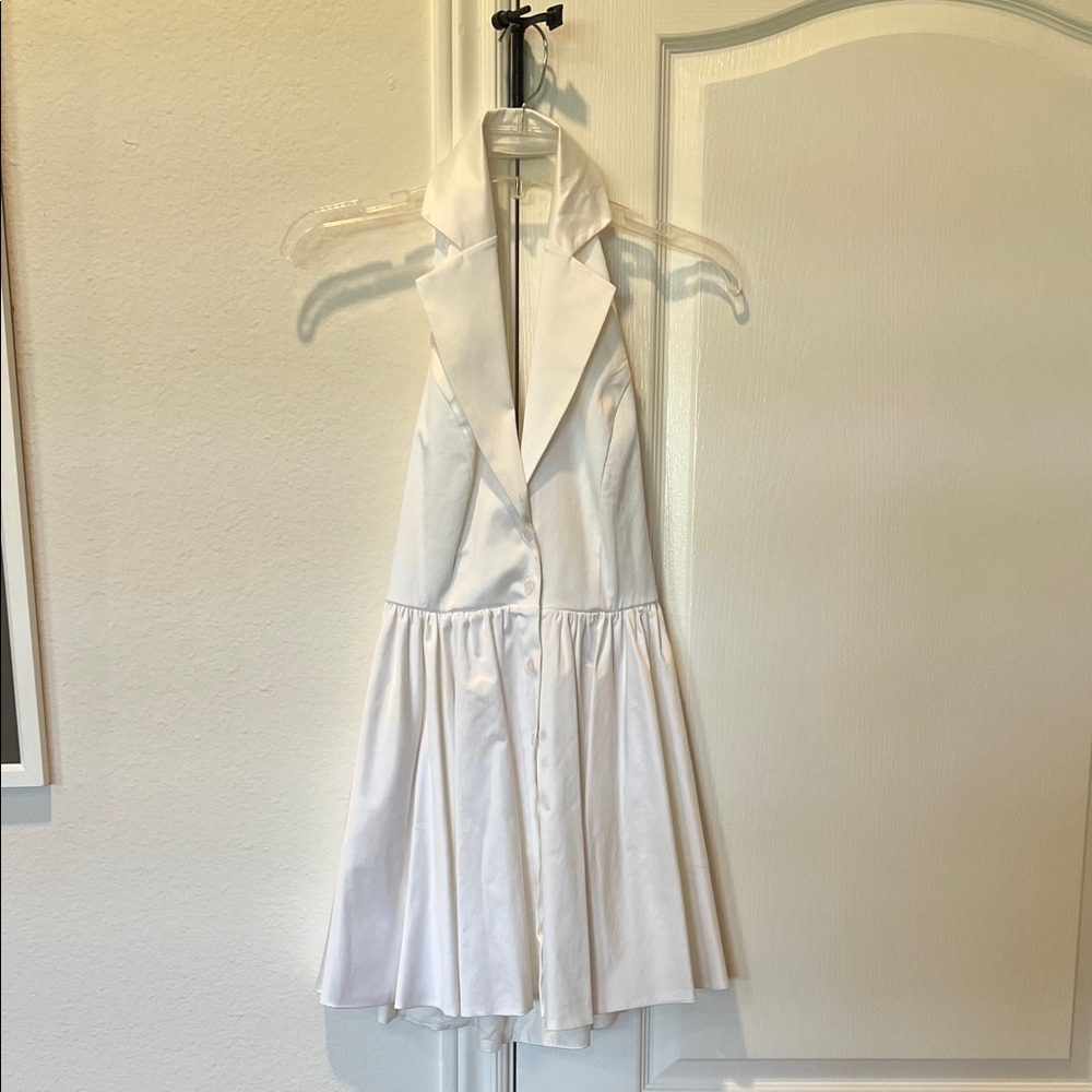 White Halter Dress